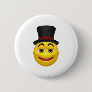 Badge Rond 5 Cm Jaune utilisant un casquette supérieur