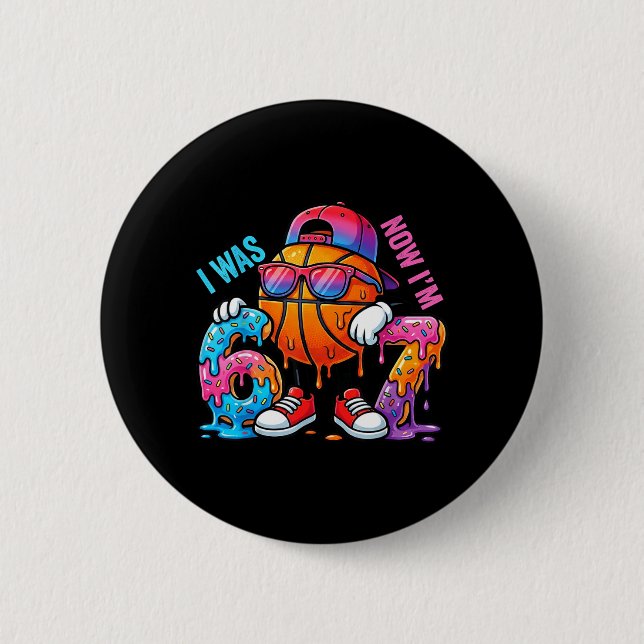 Badge Rond 5 Cm J'avais 6 ans Maintenant j'ai 7 ans Anniversaire B (Devant)
