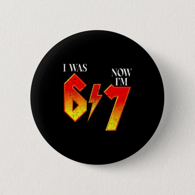 Badge Rond 5 Cm J'avais 6 ans maintenant j'ai 7 ans anniversaire d (Devant)
