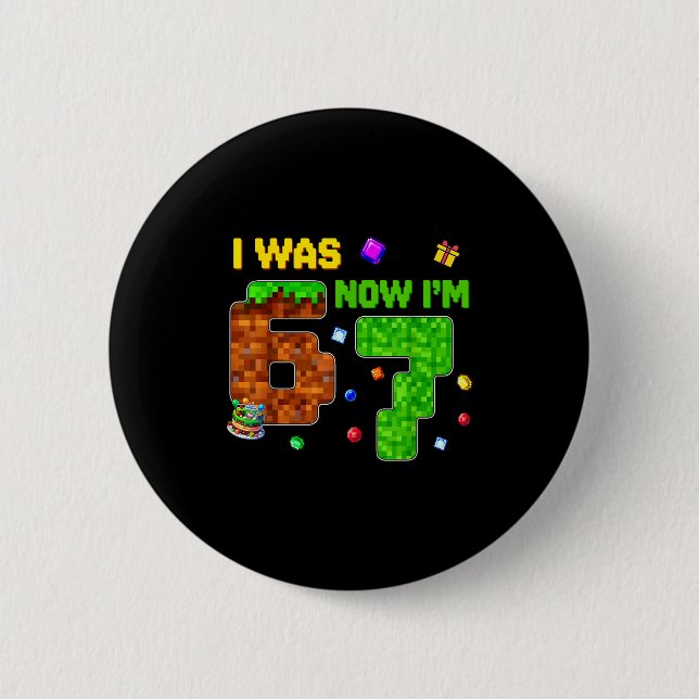 Badge Rond 5 Cm J'avais 6 ans maintenant j'ai 7 ans Sept ans Anniv (Devant)