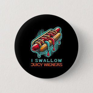 Badge Rond 5 Cm J'avale Jules Wieners Adulte Humor Naughty Provoc
