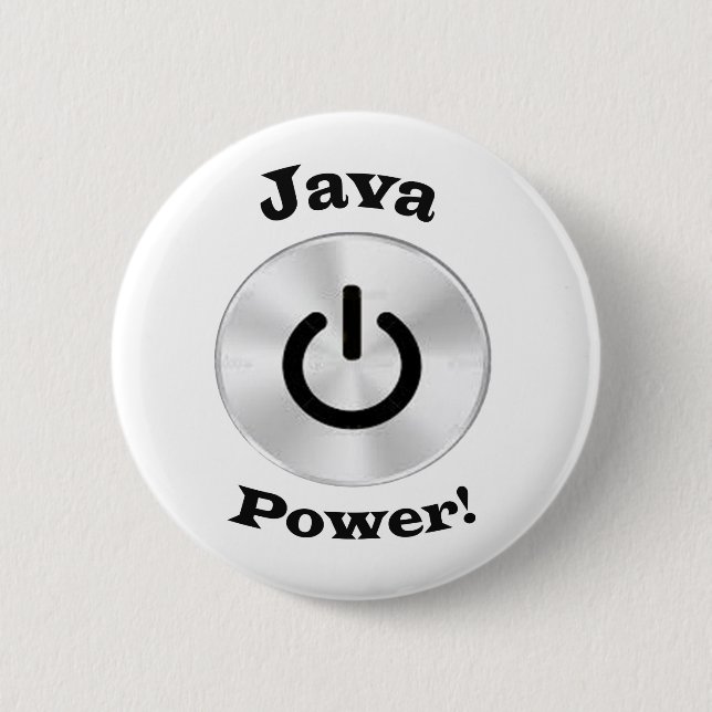Badge Rond 5 Cm JavaPower-BlackLetters (Devant)