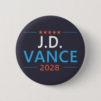 Badge Rond 5 Cm JD Vance 2028 Patriotique Républicain