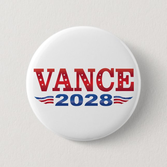 Badge Rond 5 Cm JD Vance Président 2028 (bs) (Devant)