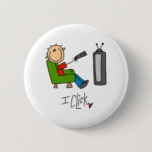 Badge Rond 5 Cm Je clique sur la TV