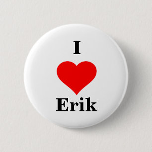 Badge Rond 5 Cm Je coeur Erik Button