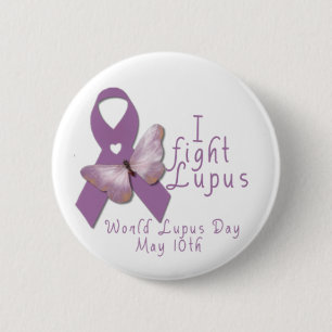 Badge Rond 5 Cm Je combats le lupus