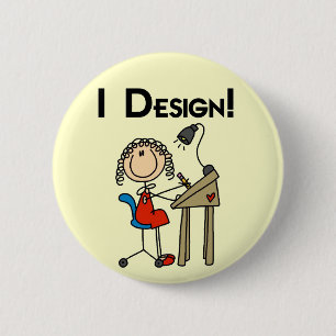 Badge Rond 5 Cm Je conçois des T-shirts et des cadeaux