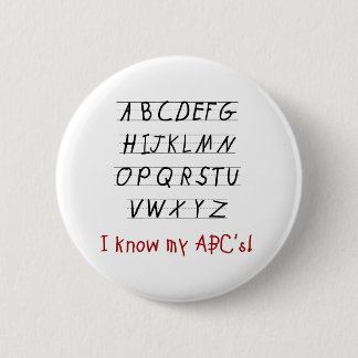 Badge Rond 5 Cm Je connais mon ABCs