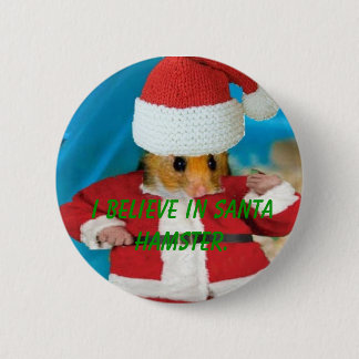 Badge Rond 5 Cm Je crois au bouton de hamster de Père Noël