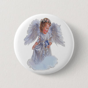 Badge Rond 5 Cm Je crois aux anges