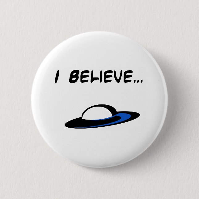 Badge Rond 5 Cm Je crois aux UFO (Devant)