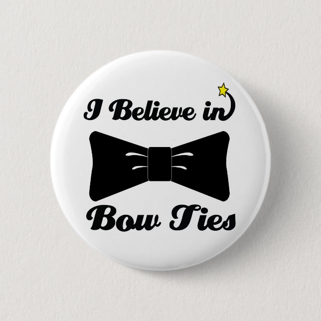 Badge Rond 5 Cm je crois en arc cravate (Devant)