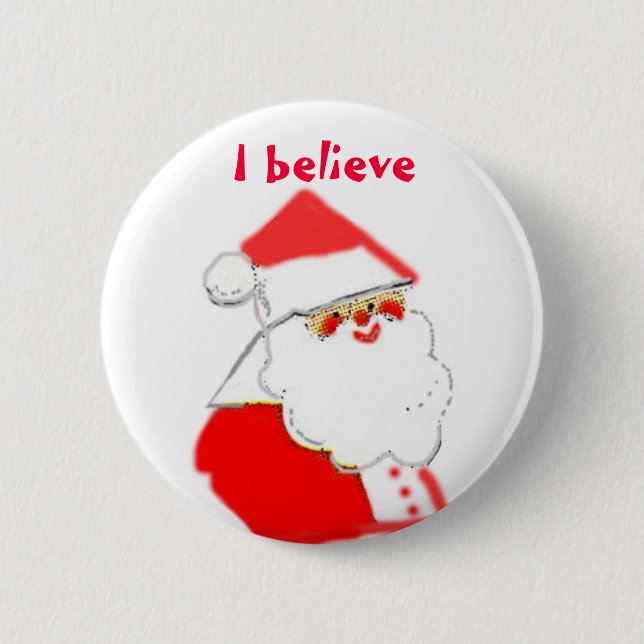 Badge Rond 5 Cm Je crois en père noël (Devant)