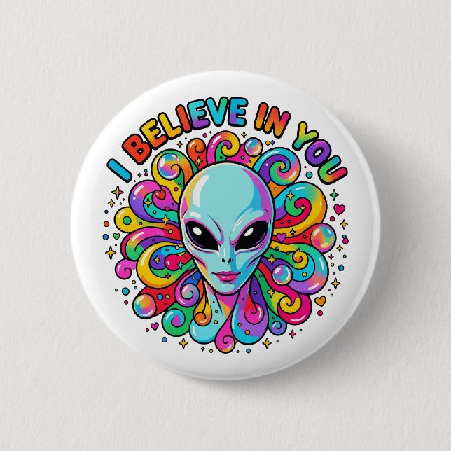 Badge Rond 5 Cm Je crois en toi (Devant)