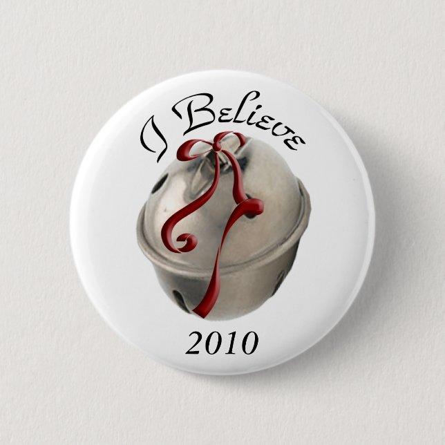 Badge Rond 5 Cm Je crois Reindeer Bell Button (Devant)