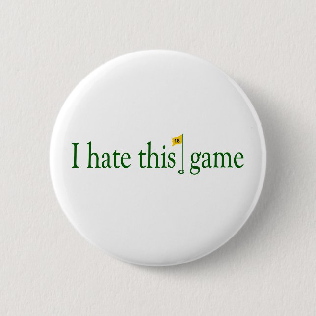 Badge Rond 5 Cm Je déteste ce golf de jeu (Devant)