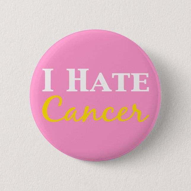 Badge Rond 5 Cm Je déteste des cadeaux de Cancer (Devant)