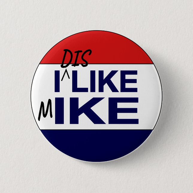 Badge Rond 5 Cm Je déteste Mike Button (Devant)