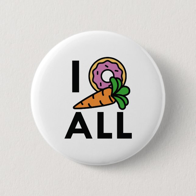 Badge Rond 5 Cm Je donne de la carotte tout (Devant)