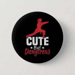 Badge Rond 5 Cm Je donne des coups de pied comme une fille - Karat