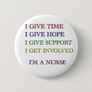 Badge Rond 5 Cm JE DONNE, je suis UNE INFIRMIÈRE