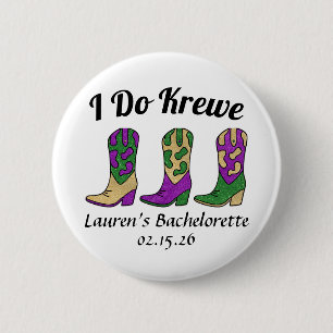 Badge Rond 5 Cm Je Fais Krewe Mardi Gras Enterrement de Vie de Jeu