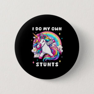 Badge Rond 5 Cm Je fais mes propres cascades Blessure au bras cass