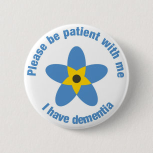 Badge Rond 5 Cm Je fais m'oublier la démence pas insigne de bouton