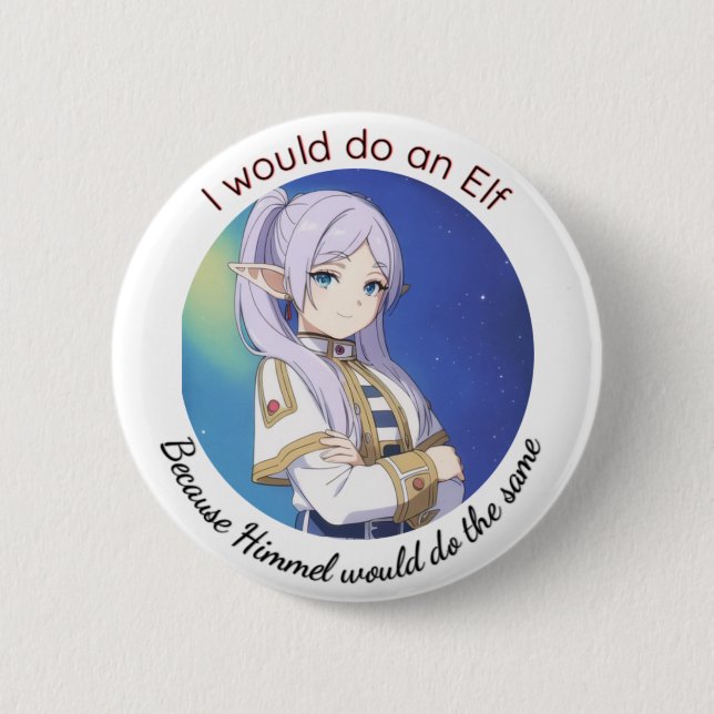 Badge Rond 5 Cm Je ferais un Elfe (Devant)