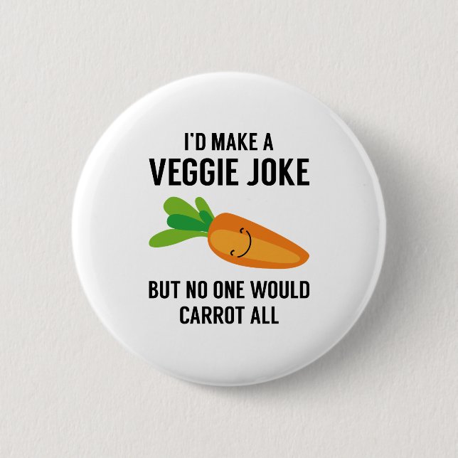 Badge Rond 5 Cm Je ferais Une Plaisanterie Veggie (Devant)