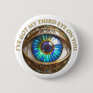 Badge Rond 5 Cm Je garde mon troisième œil sur vous