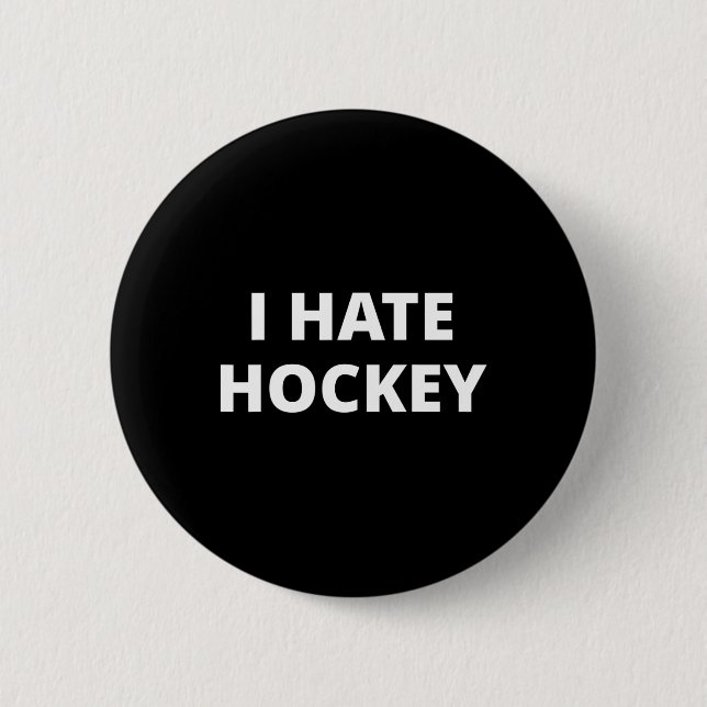 Badge Rond 5 Cm Je hais le hockey (Devant)