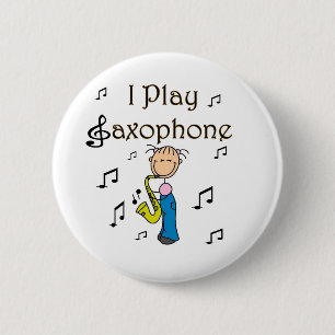 Badge Rond 5 Cm Je Joue du Saxophone T-shirts et Cadeaux pour Figu