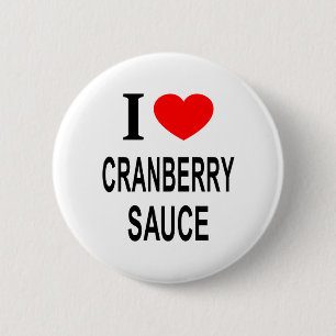 BADGE ROND 5 CM JE ❤️ LA SAUCE CRANBERRY J'AIME LA SAUCE CRANBERRY