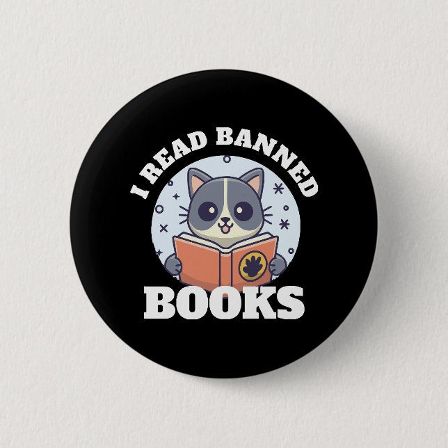 Badge Rond 5 Cm Je lis des livres interdits (Devant)