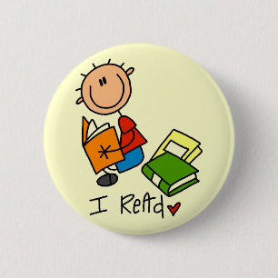 Badge Rond 5 Cm Je lis Tshirts et Cadeaux