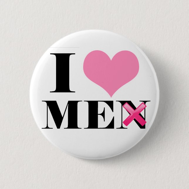 Badge Rond 5 Cm Je m'aime (les hommes) (Devant)