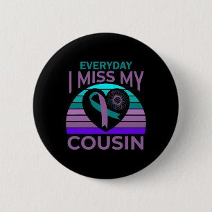 Badge Rond 5 Cm Je Manque Mon Coeur Cousin Tournesol Sensibilisati