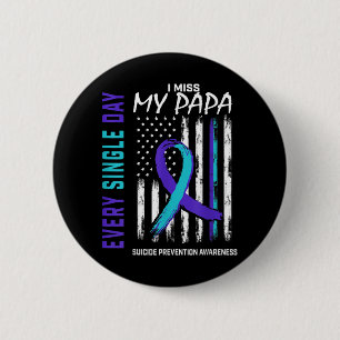 Badge Rond 5 Cm Je Manque Mon Papa Suicide Sensibilisation Prévent