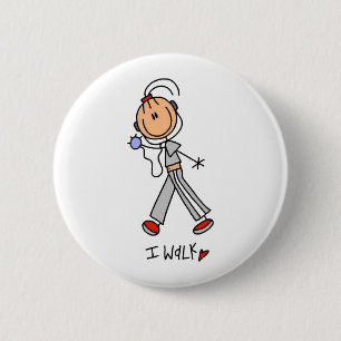 Badge Rond 5 Cm Je marche