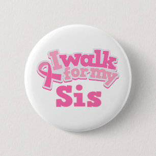 Badge Rond 5 Cm Je marche pour mon SIS