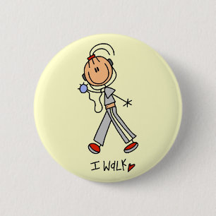 Badge Rond 5 Cm Je Marche T-shirts et Cadeaux