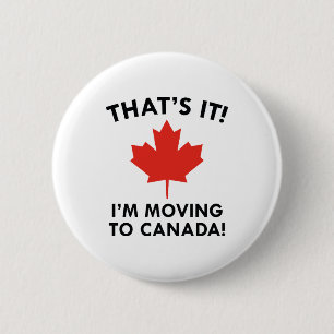 Badge Rond 5 Cm Je me déplace au Canada