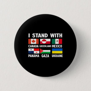 Badge Rond 5 Cm Je me tiens avec Canada Groenland Mexique Panama G