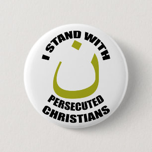 Badge Rond 5 Cm Je me tiens avec la nonne persécutée de l'arabe 