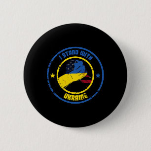 Badge Rond 5 Cm Je me tiens avec le patriote Ukraine