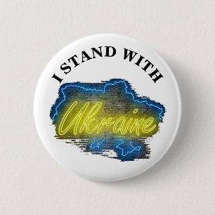 BADGE ROND 5 CM JE ME TIENS AVEC L'UKRAINE