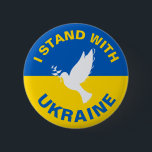 Badge Rond 5 Cm Je me tiens avec l'Ukraine Pavillon ukrainien Dove<br><div class="desc">Je me tiens avec l'Ukraine Pavillon ukrainien Dove Paix</div>