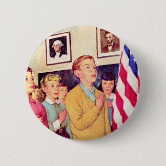 Badge Rond 5 Cm Je mets en gage l'allégeance au drapeau